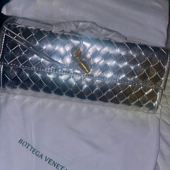 Bottega veneta andiamo clutch silver - Picture 2 of 6